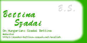 bettina szadai business card